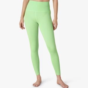 NWT Beyond Yoga Heather Ribbed High Waisted Midi Legging Lime Green